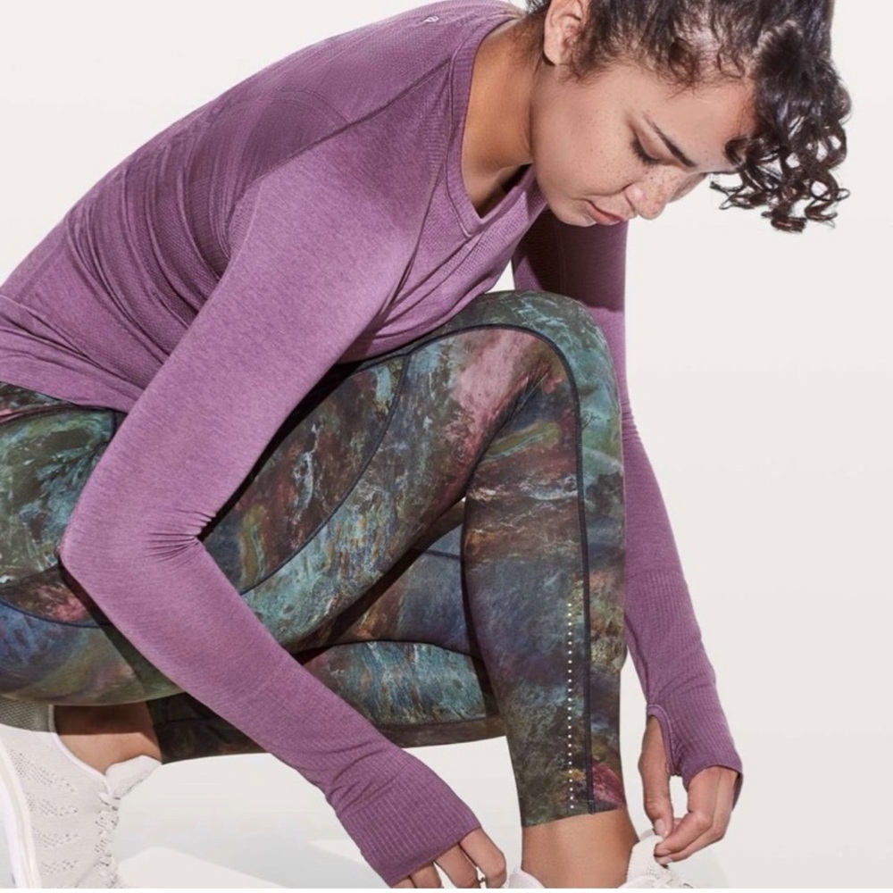 lululemon athletica fast & free 7/8 radiant multi leggings